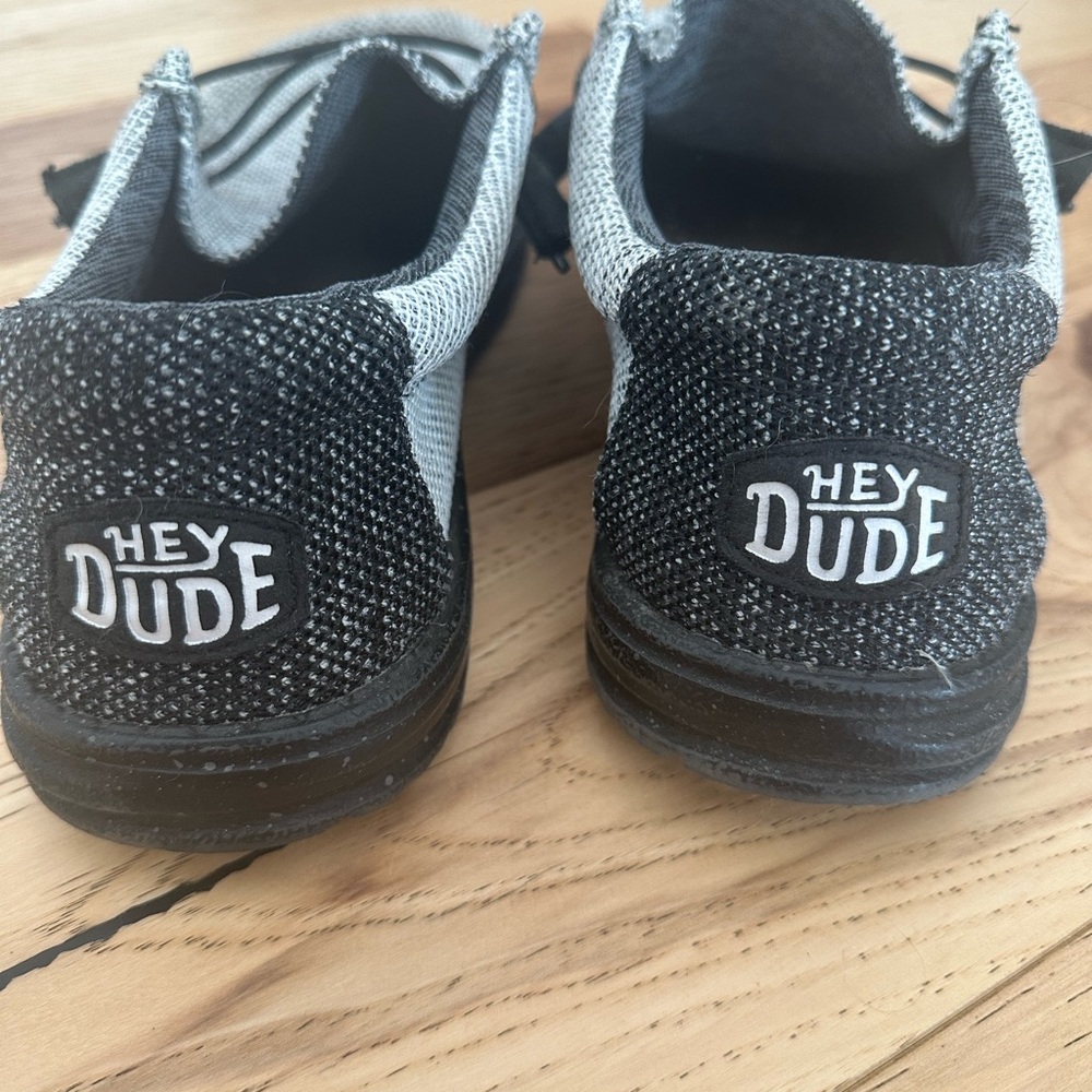 Hey Dude Men's Black and Gray Slip-On Loafers - Picture 4 of 5